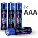 Pack de 4 Piles rechargeables USB C LR6 AAA
