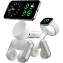 Station de charge sans fil MagSafe Qi2 25W 4en1 Doggy Power Argent