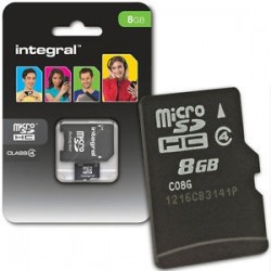 Carte mémoire Micro SD HC 8G