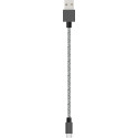 Câble USB C tissé noir de 2 mètres