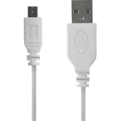 Câble universel de charge et synchronisation USB/Micro USB blanc