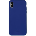 Coque iPhone X/XS Puro semi-rigide bleue Icon
