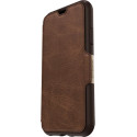 Etui pour iPhone X/Xs - OtterBox Strada series en cuir véritable - marron