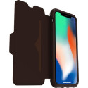 Etui pour iPhone X/Xs - OtterBox Strada series en cuir véritable - marron
