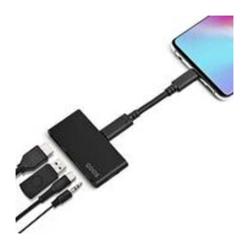 QDOS POWERLINK NANO Hub USB-C 4-en-1 AVEC CABLE EXTENSION
