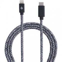 Câble Lightning/USB-C tissé noir de 2 mètres 27W