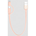 Câble USB/micro USB avec adaptateur Lightning Case Scenario rose