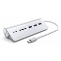 Satechi - Adaptateur USB-C vers USB et lecteur carte SD - Argent