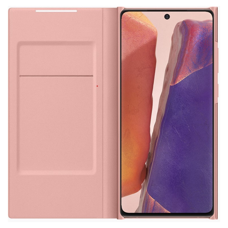 Folio Samsung Galaxy Note 20 LED View Cover Or Rose Samsung