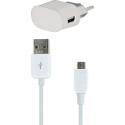 Mini chargeur secteur 2A pour appareils équipés d’un port Micro USB (Blanc)