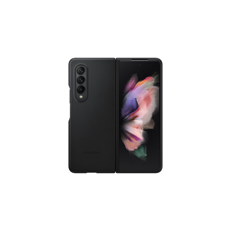 Coque Samsung Galaxy Z Fold 3 en Cuir Noir Samsung