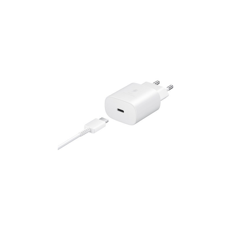 Chargeur maison 25W Power Delivery + Câble USB C/USB C Blanc Samsung