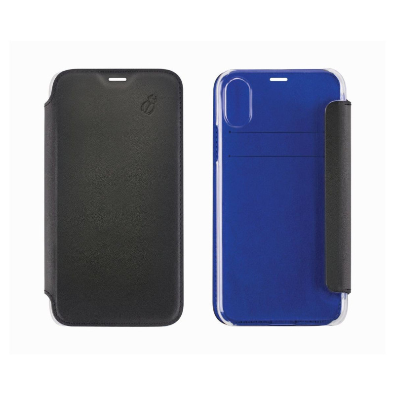 BEETLE CASE Etui folio pour iPhone XR - Noir et Bleu
