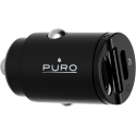 Double Chargeur voiture USB C+C PD 30W Power Delivery Mini Noir Puro