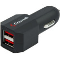 Chargeur voiture USB A+A 2.1A Noir Crosscall
