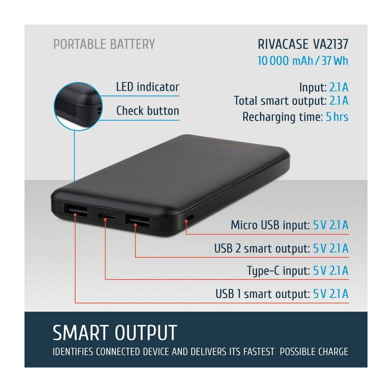 POWERBANK 10000 MAH TYPE C