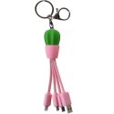Câble USB A/micro USB & USB C & Lightning 0,15 m Cactus Yello Koko