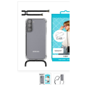 Coque Cordella pour Samsung G S21 - transparente avec bandoulière ajustable