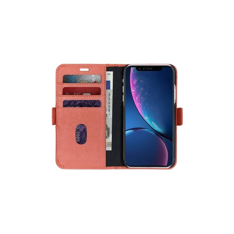 Etui folio pour iPhone XR Mode Rose Rouille