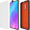Pack Xiaomi Mi 9T / Mi 9T Pro Coque Noire intérieur Orange + Verre trempé Made For Xiaomi